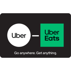 Uber & Uber Eats eGift Card - $100