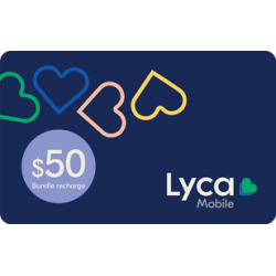 Lyca Mobile Recharge Bundle $50